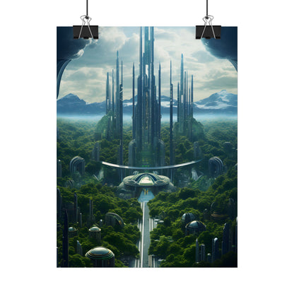 Dystopian Utopia: Perfect Yet Oppressive Society - Artwork - Poster