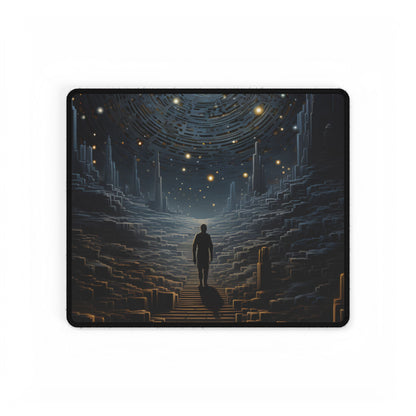 Cosmic Journey: Digital Art with Galaxy Stars - Desk Mat