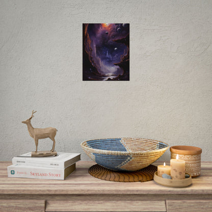 Black Hole Cosmic Odyssey: A Massive Planet's Journey Through Space - Poster