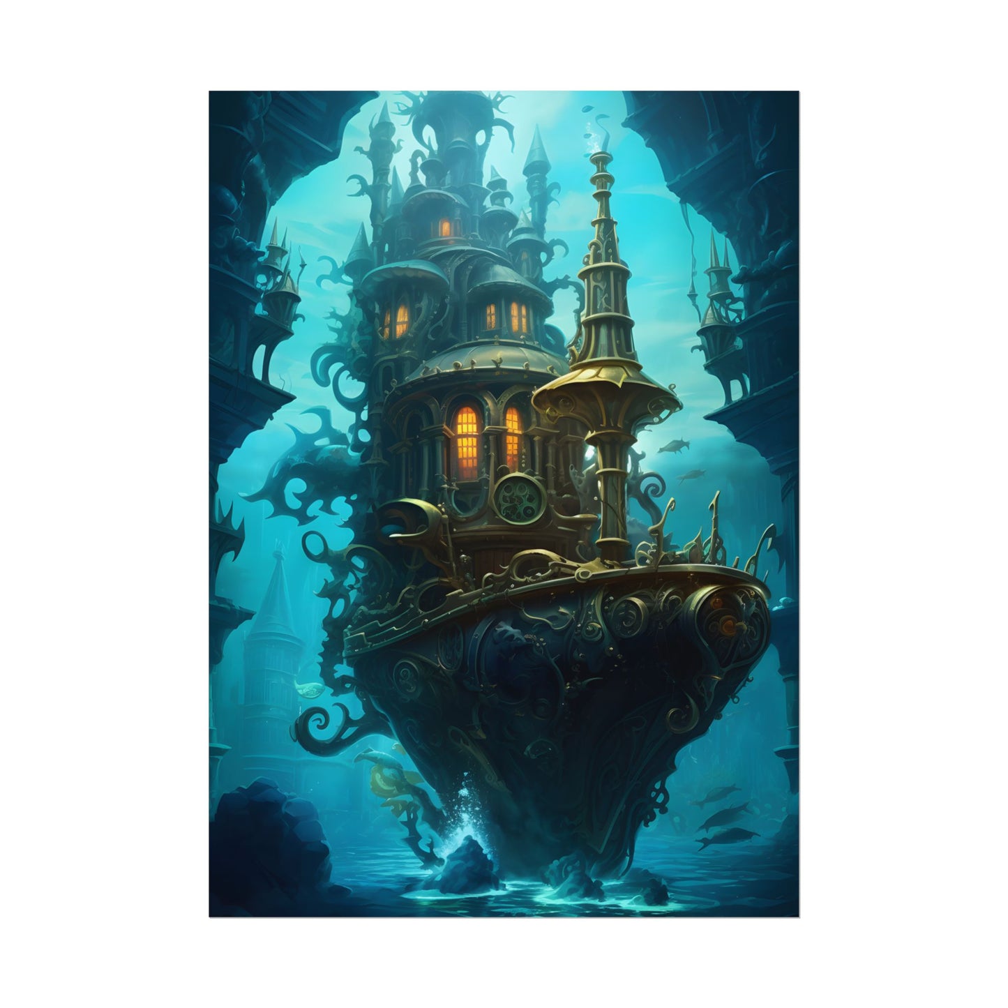Steampunk Dive: Explore Captain Nemos Nautilu - Poster