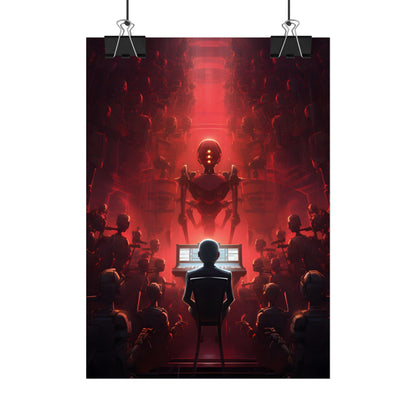 Robot Symphony: Futuristic Music Art - Poster