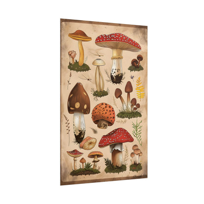 Vibrant Mushroom Species Poster: A Colorful Collection - Poster