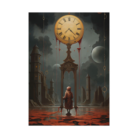 Golden Moment: Person Standing in Outdoor Sunrise Serenity - Poster
