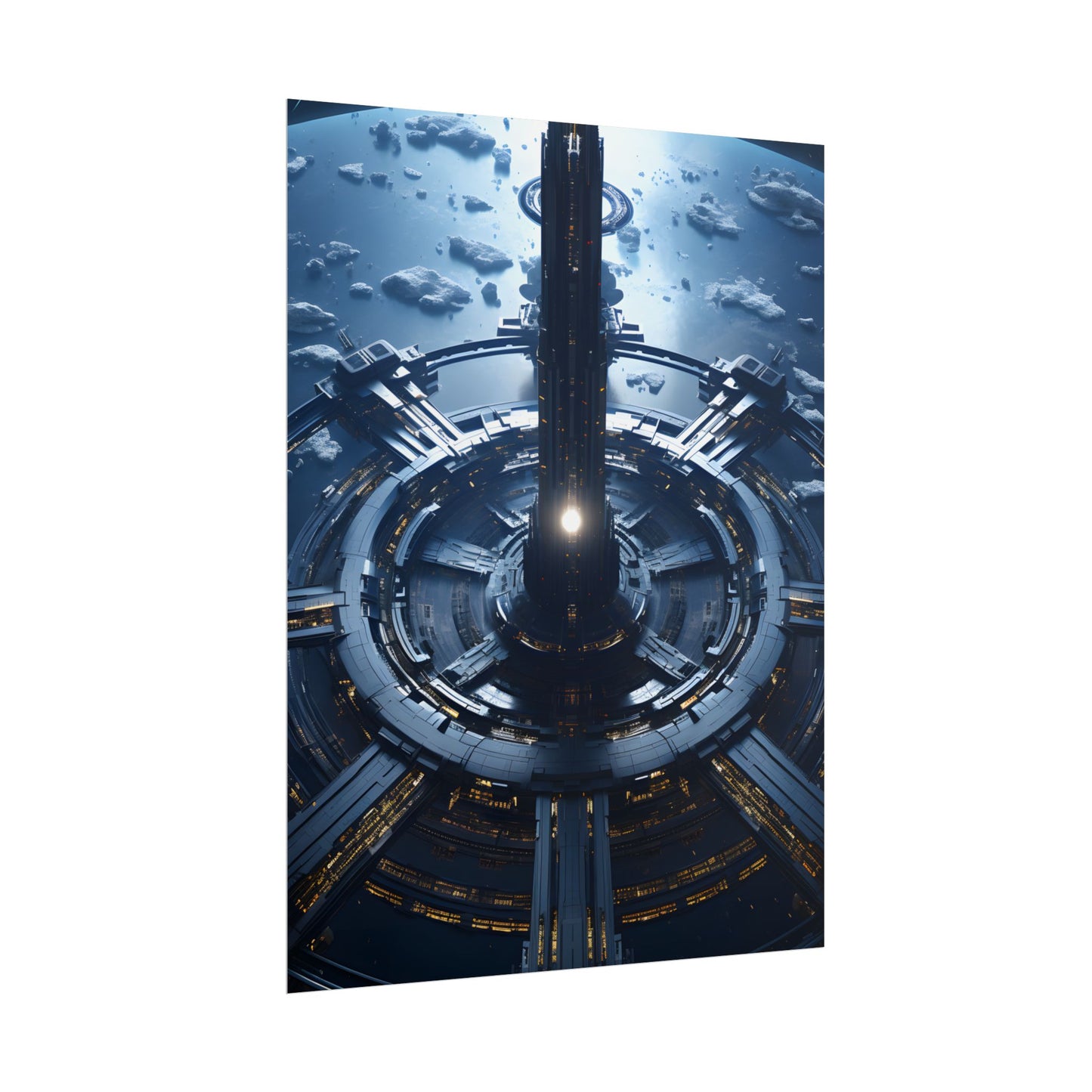 Cosmic Space Station: A Glimpse of Home in the Stars - Poster