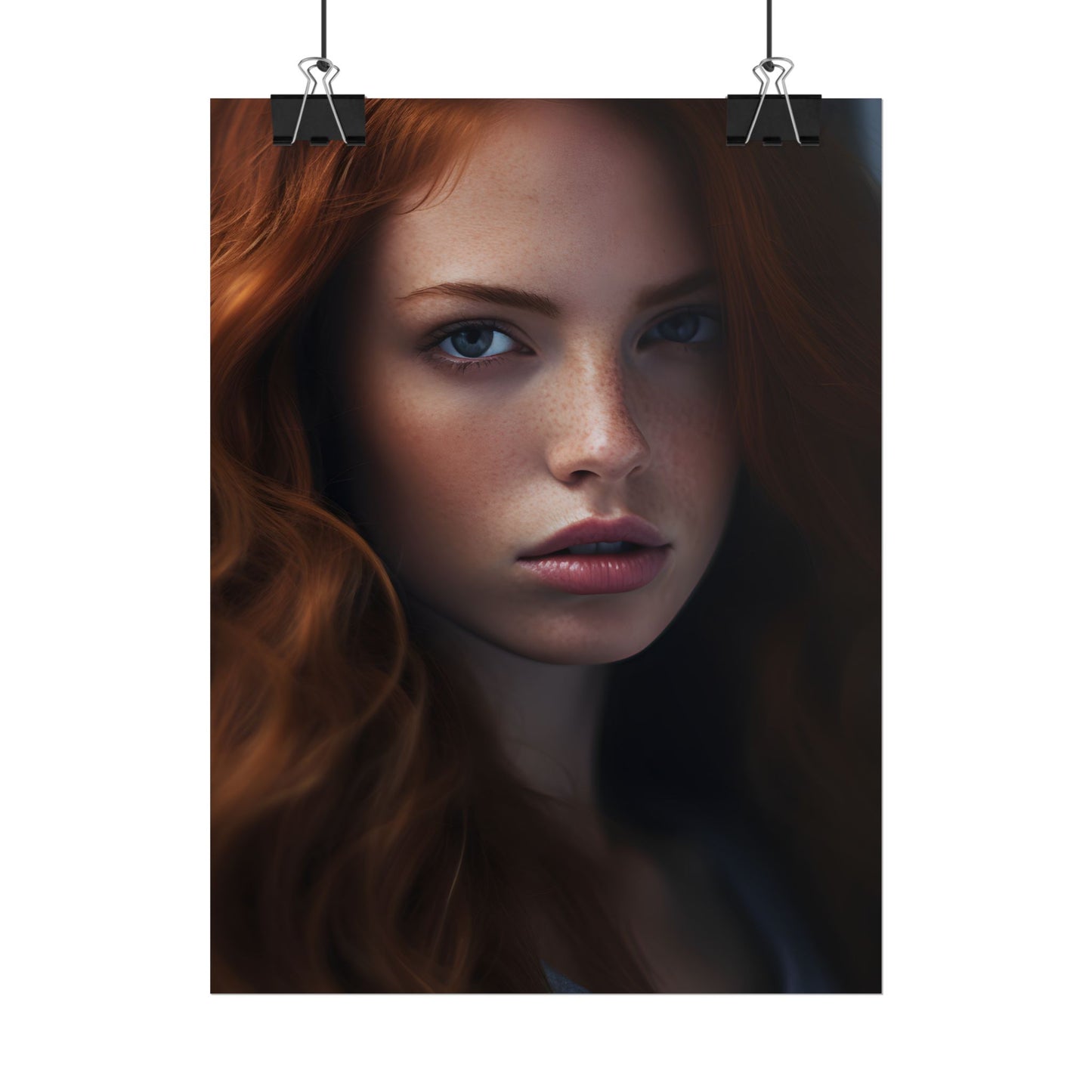 Redhead Model: Sophisticated Portrait Art - Poster