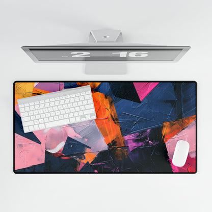 Vibrant Colors: Abstract Artistic Movement - Unique Perspective - Desk Mat