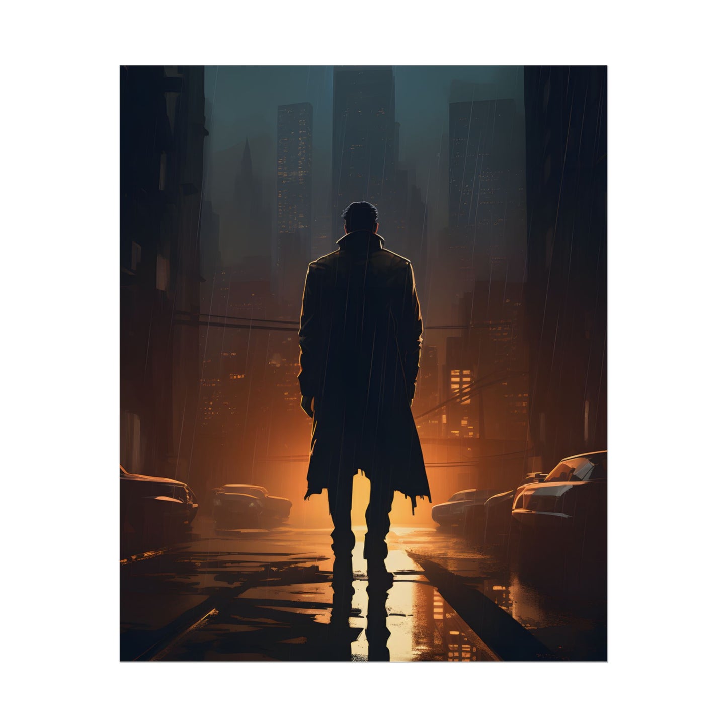 Urban Fantasy Detective: Serious Investigator Artwork - Poster