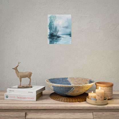 Serene Landscape: A Peaceful Nature Scene with Inspirational Quote - Poster