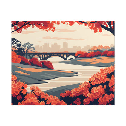 Retro Golf Course Illustration: Classic Greens - Poster