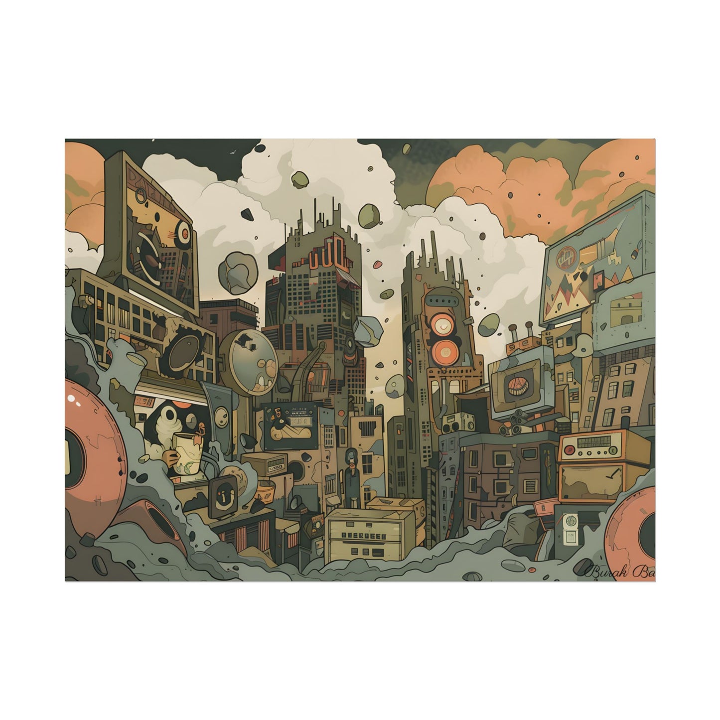 Comic Book Style Iconic Mask: Bold Lines and Dramatic Details - Poster