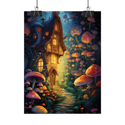 Enchanted Forest Whimsy: Vibrant Fairy Tale Artwork - Poster