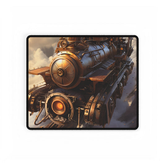 Steampunk Sky Liner Showdown: Thrilling Air Race - Desk Mat