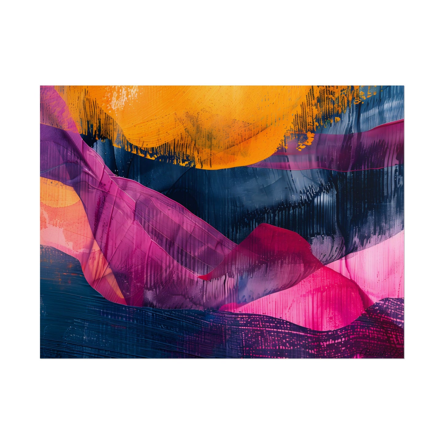 Vibrant Abstract Art: Organic Patterns in Modern Colors - Poster