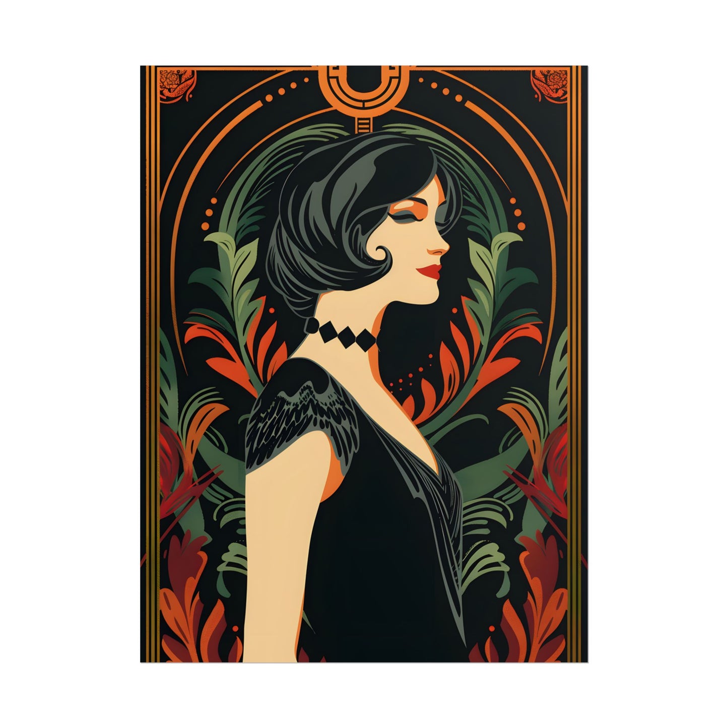 Elegant Vintage Poster: A Woman's Enchanting Presence - Poster