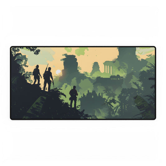 Brave Adventurer: Determined Quest in Pursuit of Discovery - Desk Mat