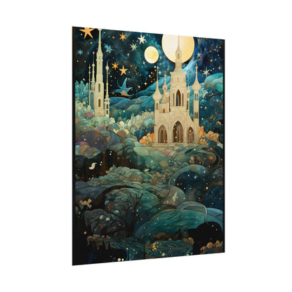 Medieval Stained Glass: Intricate Church Windows Art - Poster