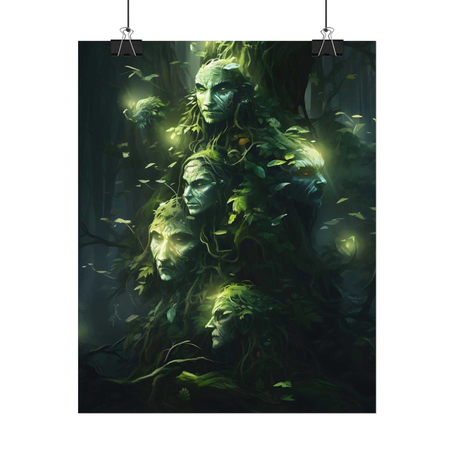 Mystical Morning Guardians: Ancient Forest Spirits - Poster