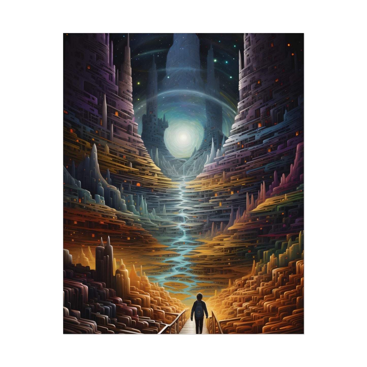 Space Explorer Journey: Astronaut in Cosmic Adventure - Poster