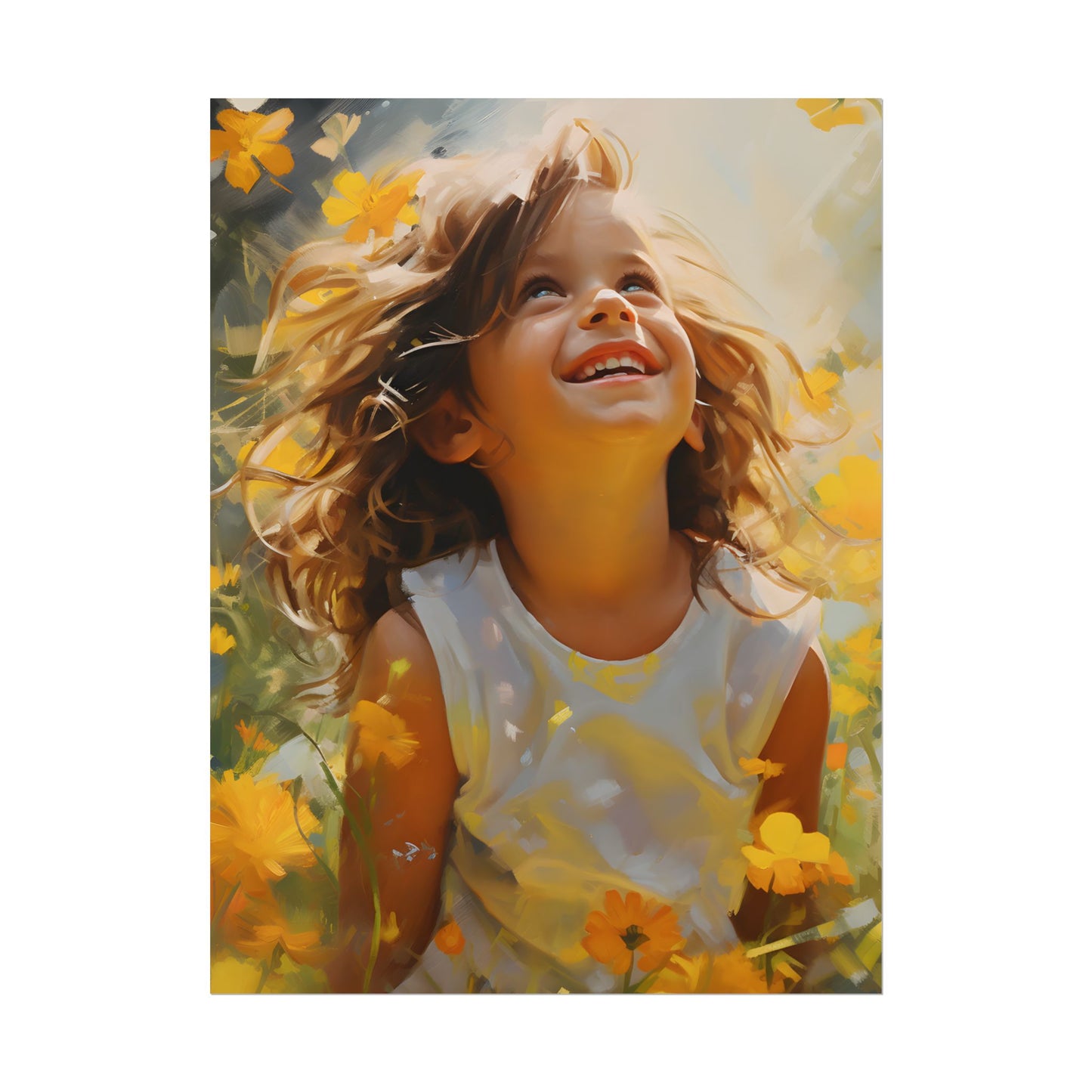 Childhood Innocence Portrait: A Candid Moment - Poster