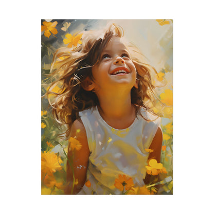 Childhood Innocence Portrait: A Candid Moment - Poster