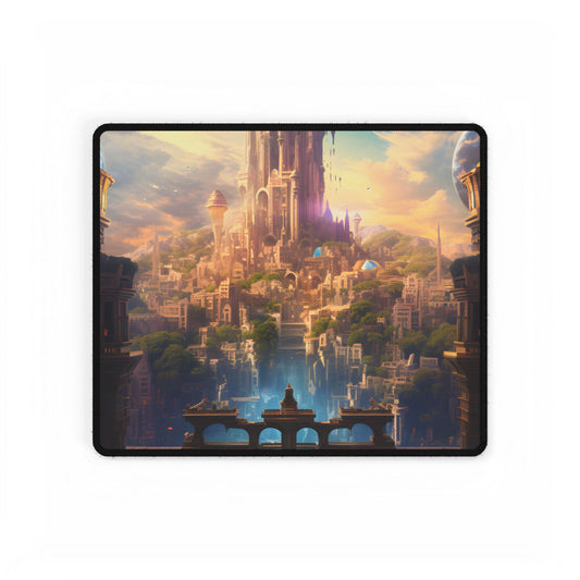 Floating Columbia: Breathtaking Serene Cityscape Artwork - Desk Mat