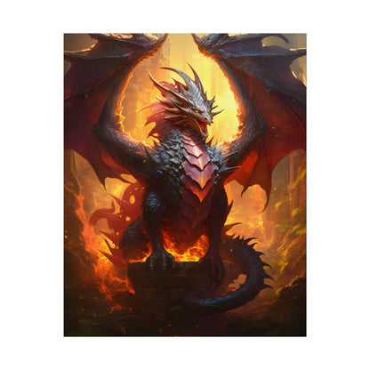 Fantasy Dragon's Treasure Hoard: Ancient Artwork - Poster