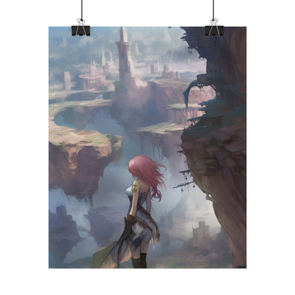 Vibrant Bird in Flight: Anime Style Digital Art - Poster