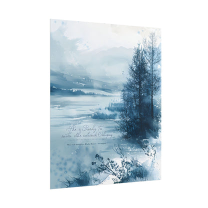 Peaceful Serenity: Winding River and Forest Reflections - Poster