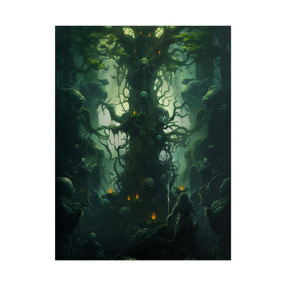 Mystical Forest Guardians: Ancient Tree Spirits Unite - Poster