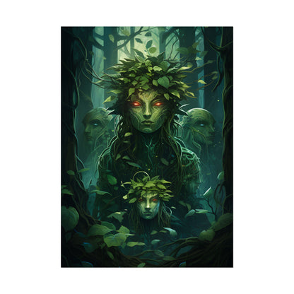 Mystical Forest Guardians: Serene Ancient Tree Spirits - Poster