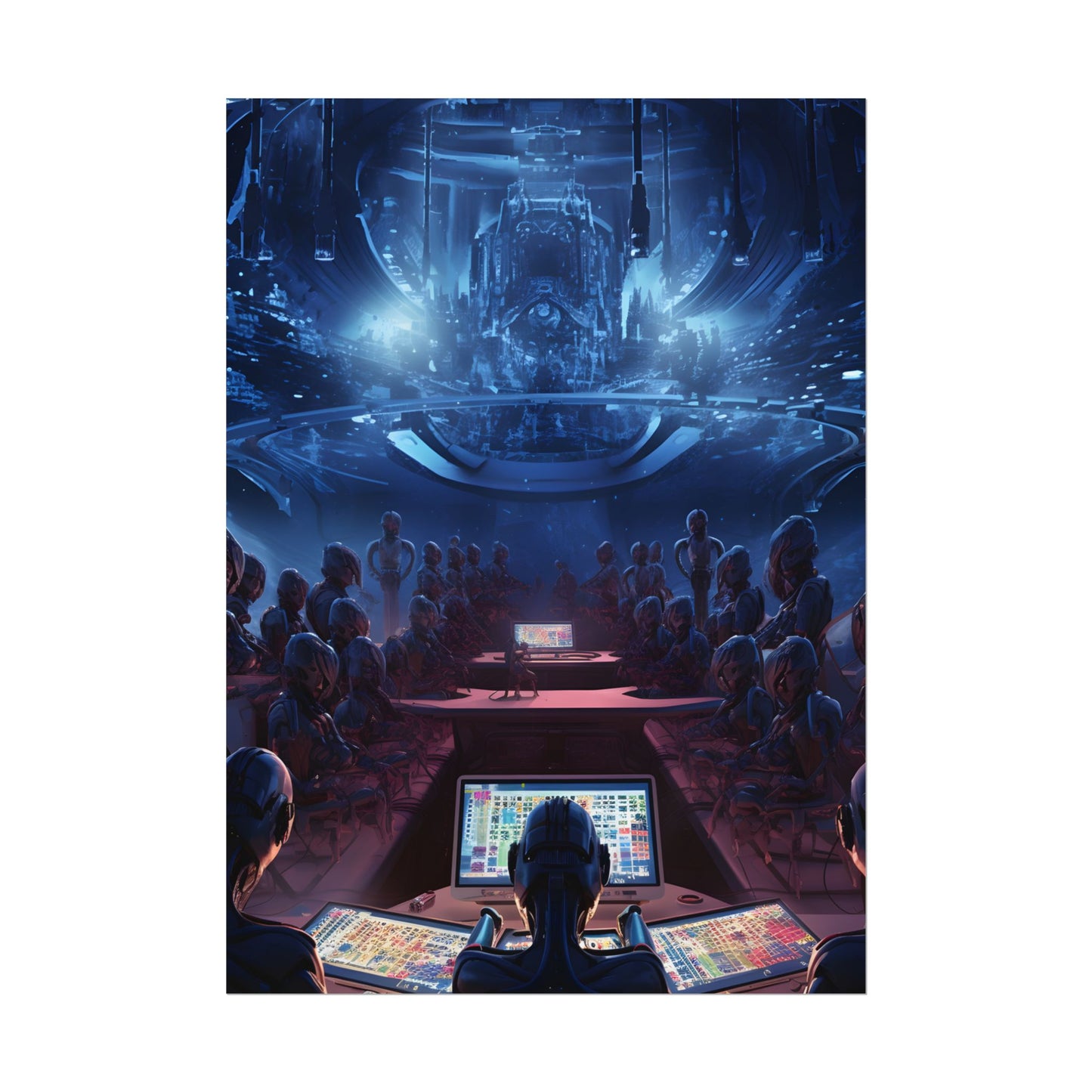 Futuristic Robot Orchestra: Musical Performance Art - Poster