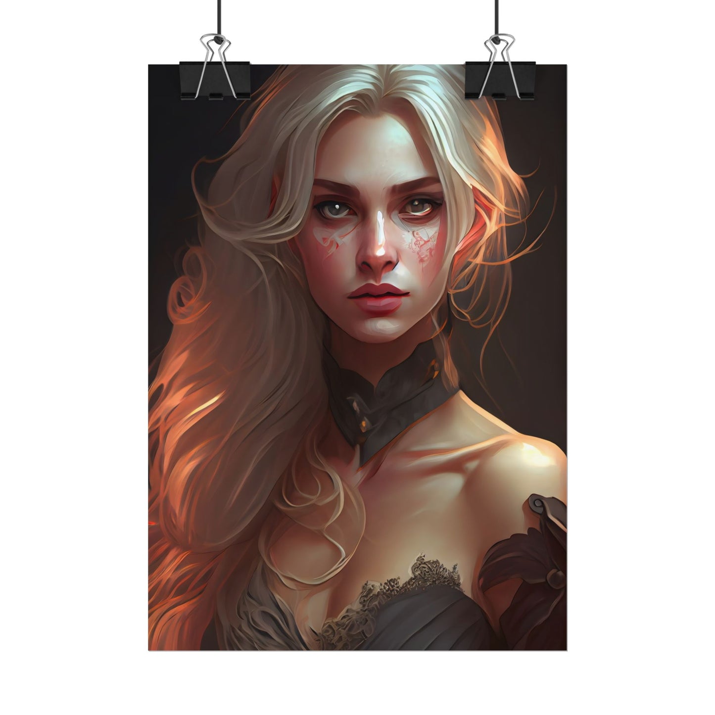 Blonde Beauty: Artistic Portrait of a Woman - Poster