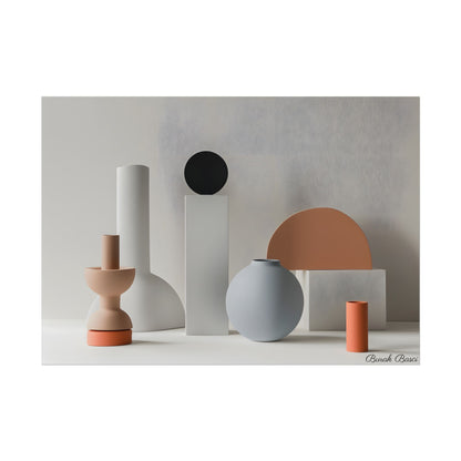 Minimalist Simple Geometric Jewelry: Close-Up View - Poster