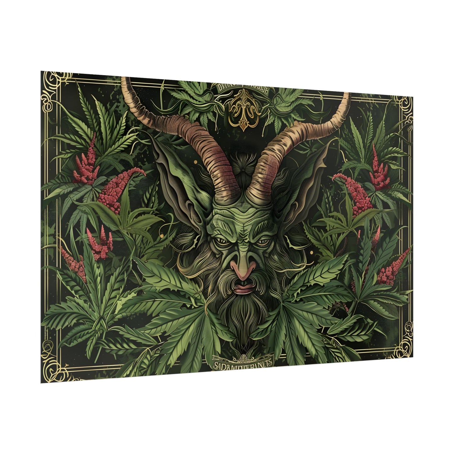 Victorian Devil: Dark Ominous Illustration - Poster