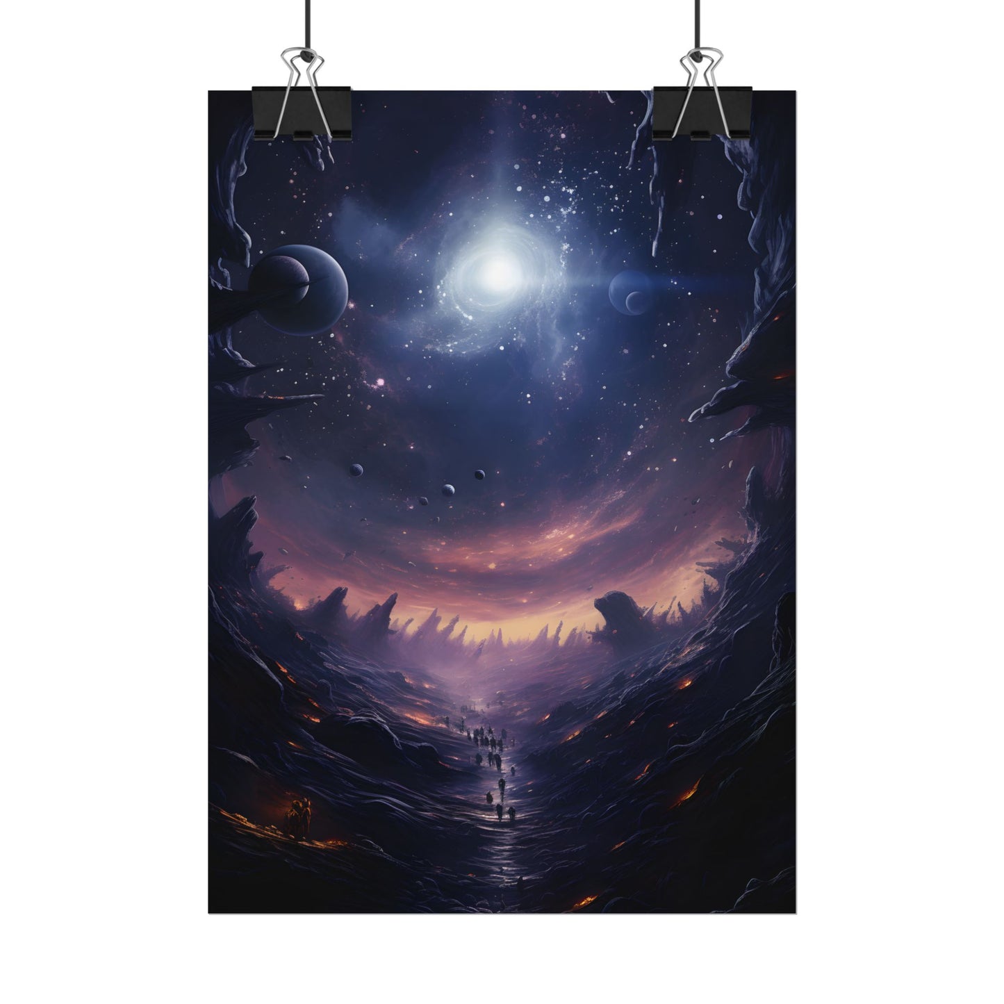 Black Hole Cosmic Art: A Planetary Masterpiece - Poster