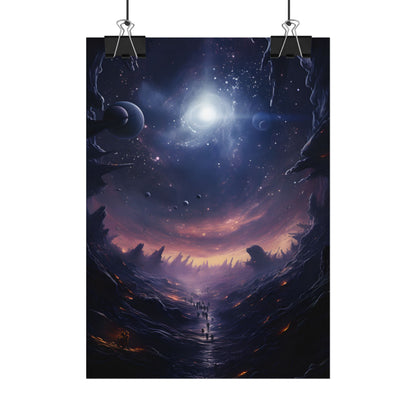 Black Hole Cosmic Art: A Planetary Masterpiece - Poster