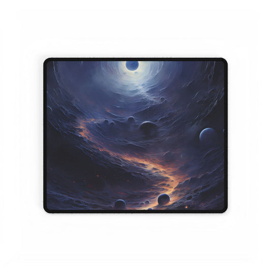 Black Hole Planet: Cosmic Artwork - Desk Mat