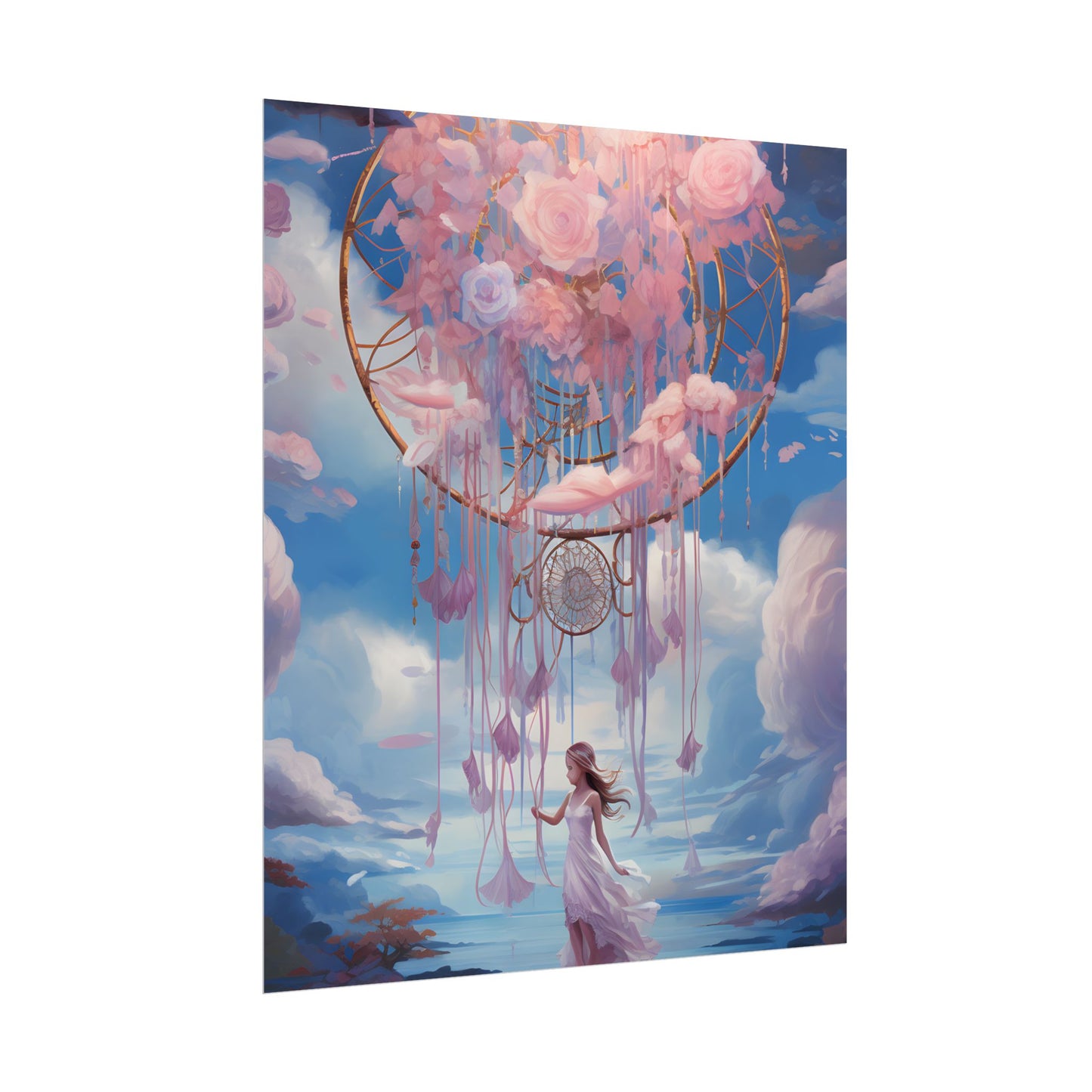 Dreamscape of Whispers: Ethereal Realm Digital Artwork - Poster