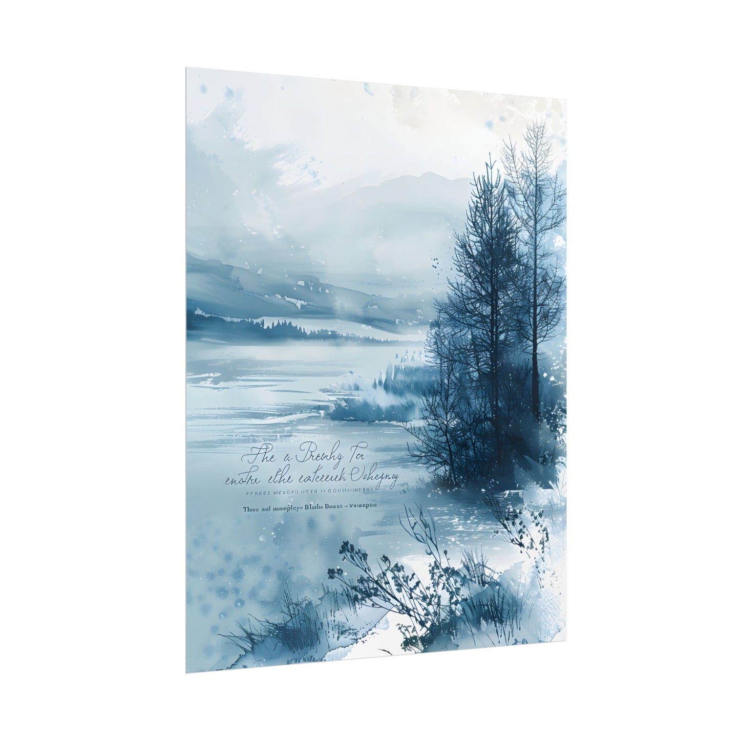 Peaceful Serenity: Winding River and Forest Reflections - Poster