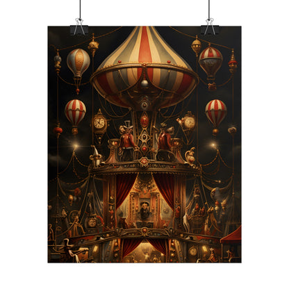 Whimsical Clockwork Circus: A Fantastical Artwork - Poster