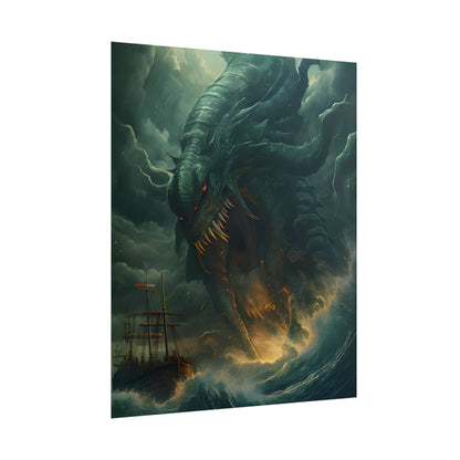 Ancient Sea Monsters: Mythical Marine Reptile Artwork - Poster