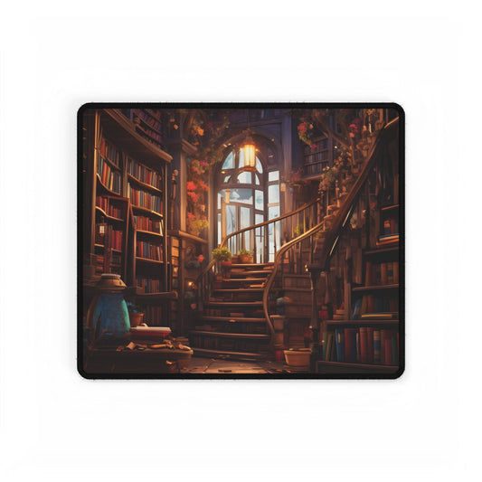 Whimsical Bookshop: Enchanting Magical Artwork - Desk Mat
