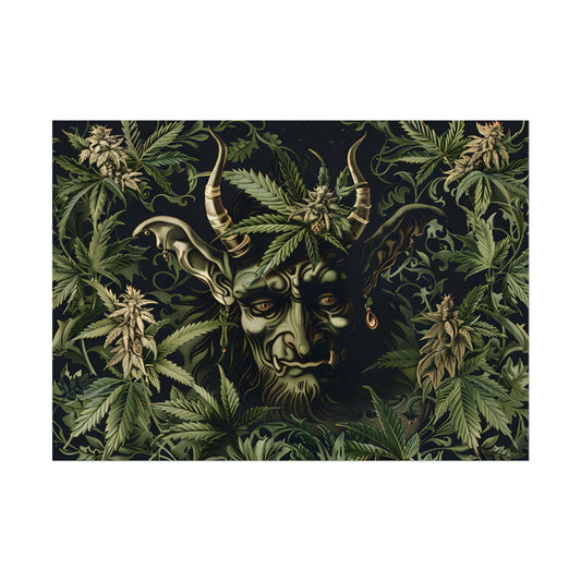 Victorian Devil: Antique Illustration Artwork - Poster