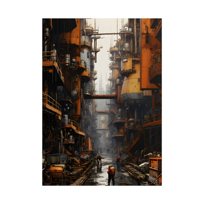 Steampunk Apocalypse: Post-Apocalyptic Cityscape - Poster