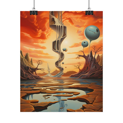 Surreal Psychedelic Dreamscapes: Vibrant Artwork - Poster