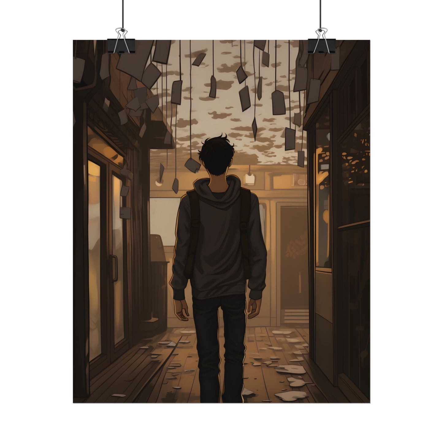 Candid Moment: A Person's Story in an Indoor Setting - Poster