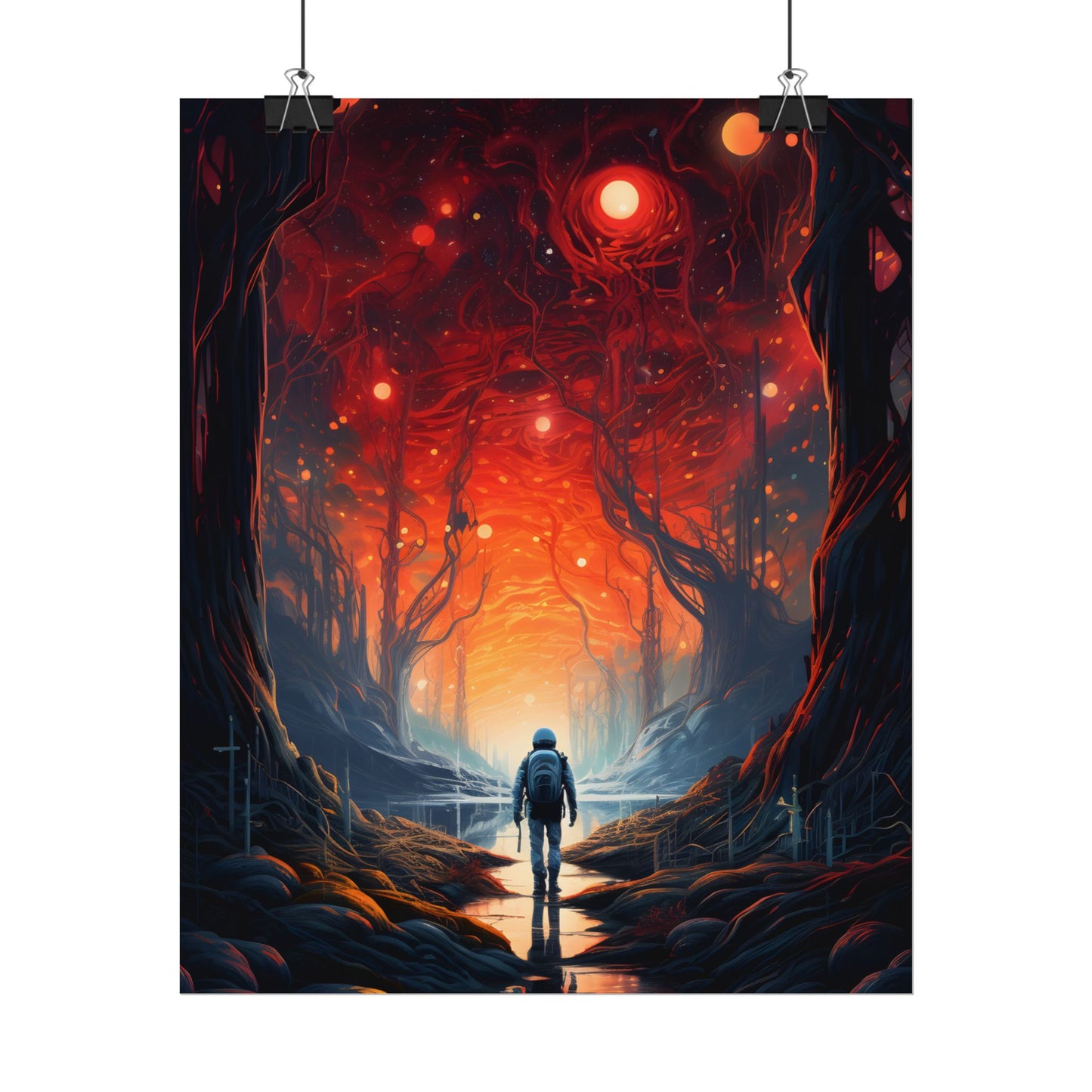 Futuristic Wilderness Explorer: Sci-Fi Adventure Digital Art - Poster