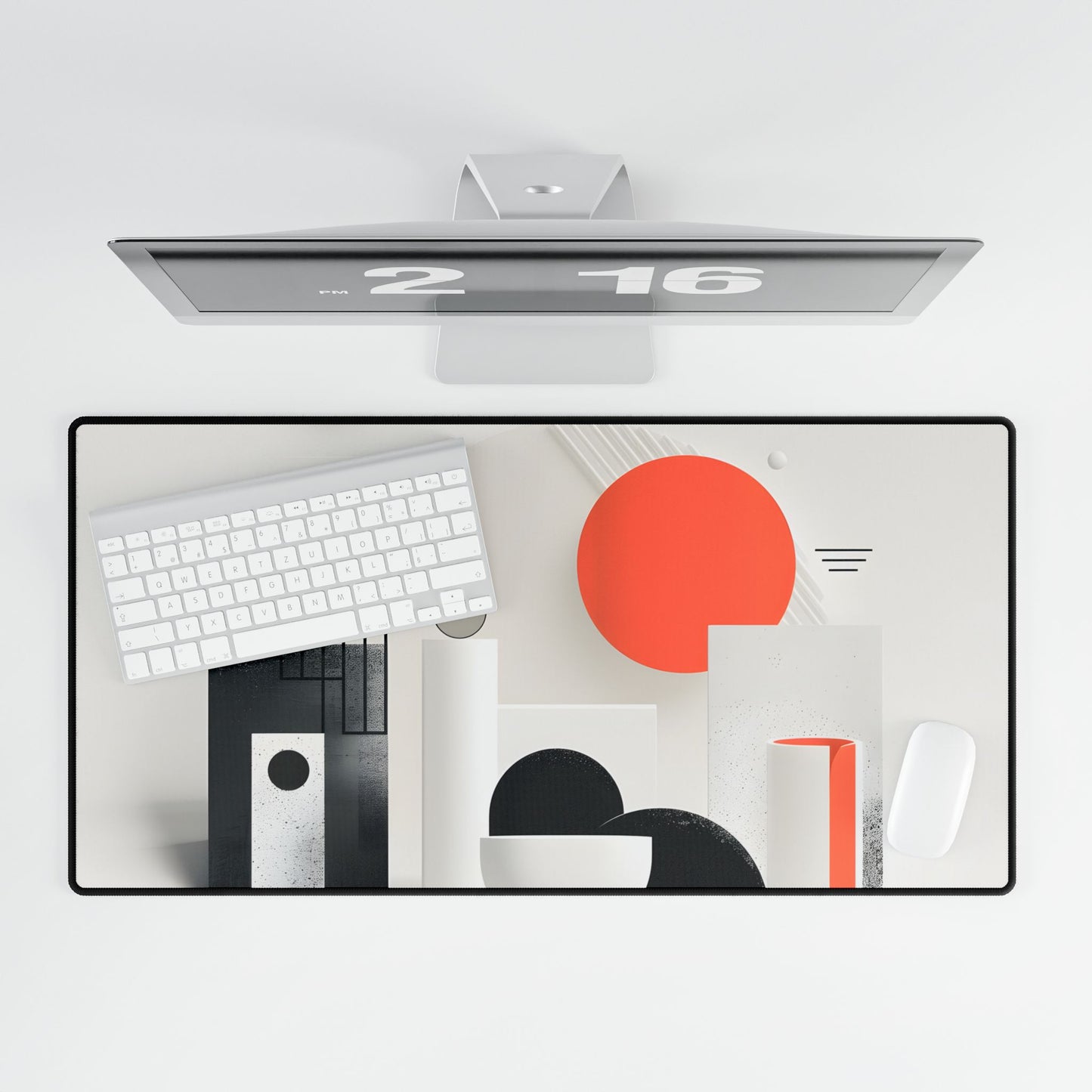 Minimalist Product Mystery: Bold Illustration Art - Desk Mat