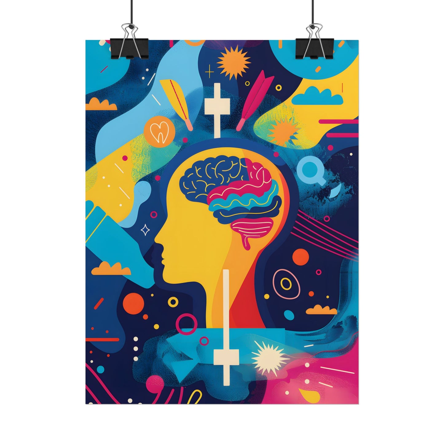 Vibrant Growth Mindset: Inspirational Quote on a Colorful Background - Poster