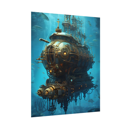 Steampunk Oceanic Adventure: Embarking on a Thrilling Voyage - Poster